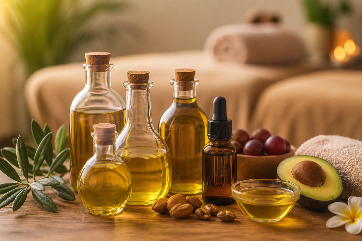 Les Huiles Végétales en Massages Bien-Être